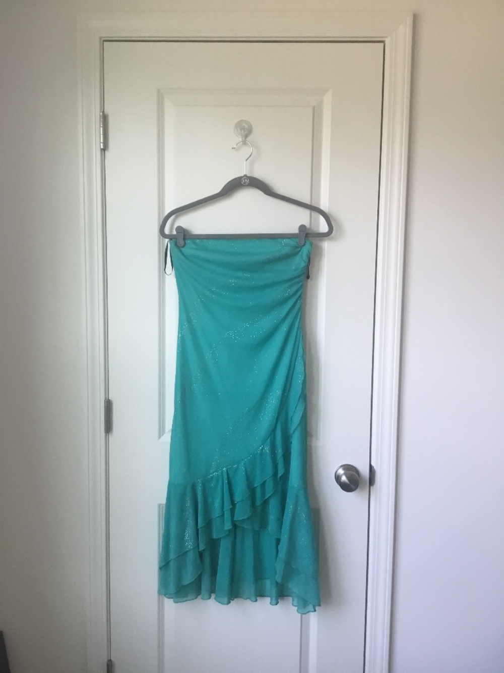 Sea-foam Green Formal Stapless Dress. Byerwear. Medium